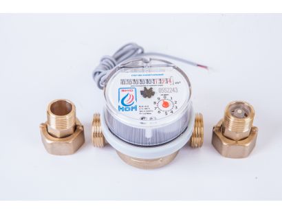 Счетчик воды универсальный ЭКО НОМ СВ 15-80 ДГ +КМЧ с обратным клапаном